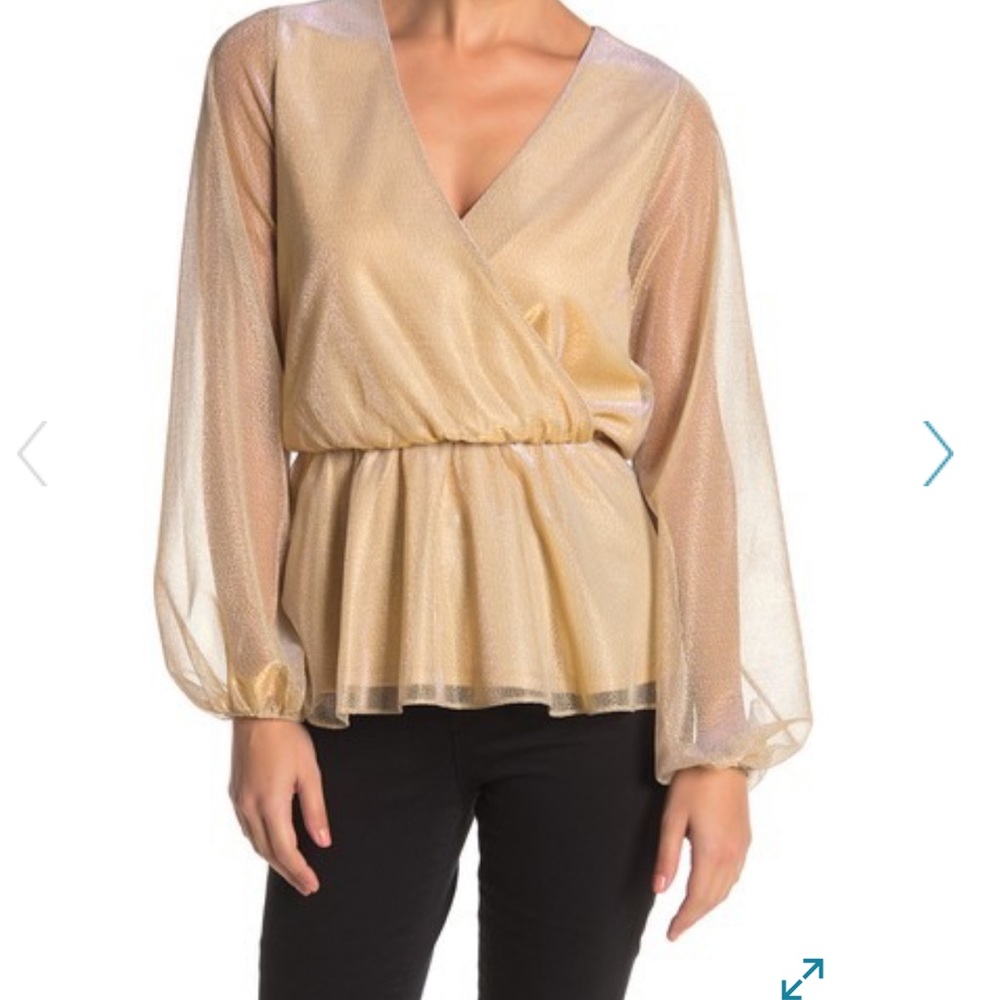 NSR metallic gold shirt